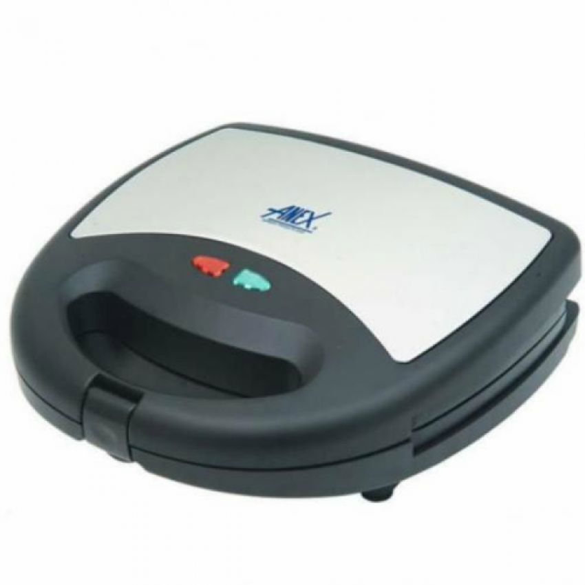 1 Anex AG 1038 C Deluxe Sandwich Maker 750 Watts Black and Silver in